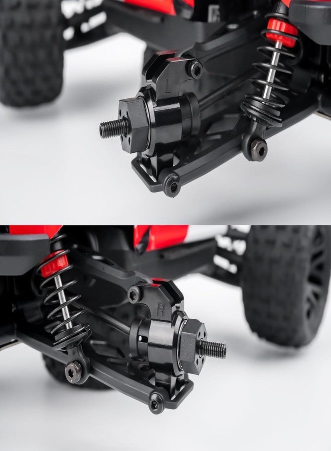 مفاصل توجيه خلفية من الألومنيوم من LSG، محور خلفي لسيارات Arrma 1/18 Granite Grom Mega 380 Brushed 4X4 Monster Truck RC، قطع غيار للترقية (أسود) - Image 4